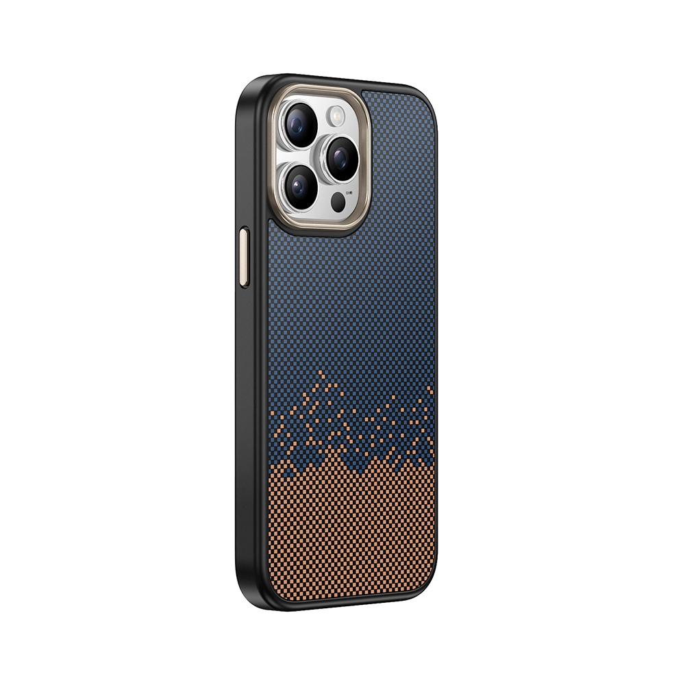 iPhone Uyumlu 15 Pro Kılıf M-safe Şarj Özellikli Karbon Fiber Görünümlü Zore Antina Kapak