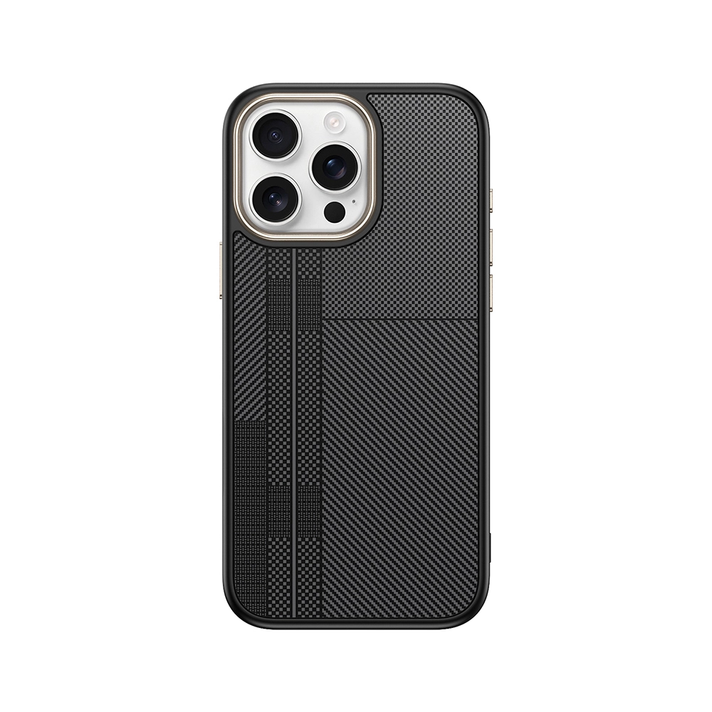 iPhone Uyumlu 15 Pro Max Kılıf M-safe Şarj Özellikli Karbon Fiber Görünümlü Zore Antina Kapak