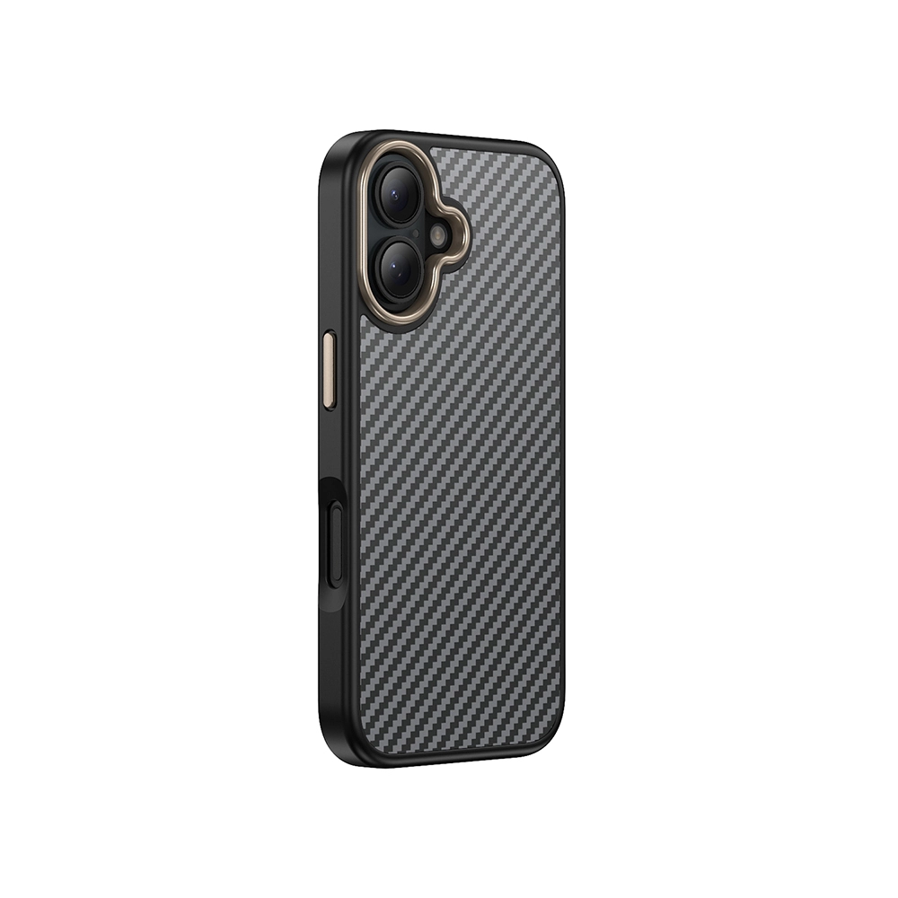 iPhone Uyumlu 16 Plus Kılıf M-safe Şarj Özellikli Karbon Fiber Görünümlü Zore Antina Kapak
