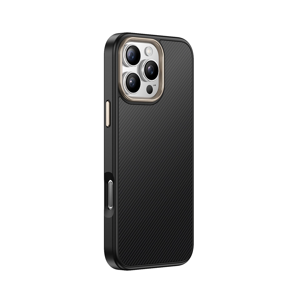 iPhone Uyumlu 16 Pro Max Kılıf M-safe Şarj Özellikli Karbon Fiber Görünümlü Zore Antina Kapak