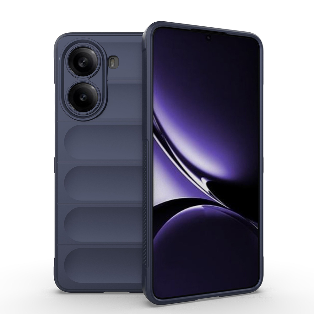 Xiaomi Uyumlu  Poco X7 Pro Kılıf Esnek TPU Oyuklu Arka Yüzey Tasarımlı Zore Etnik Silikon Kapak-Lacivert