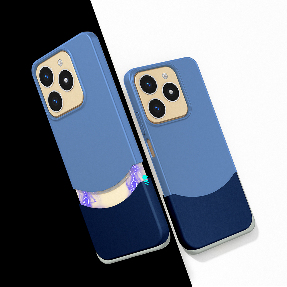 Realme C61 Kılıf Mıknatıslı Zore Duble Kapak-Lacivert