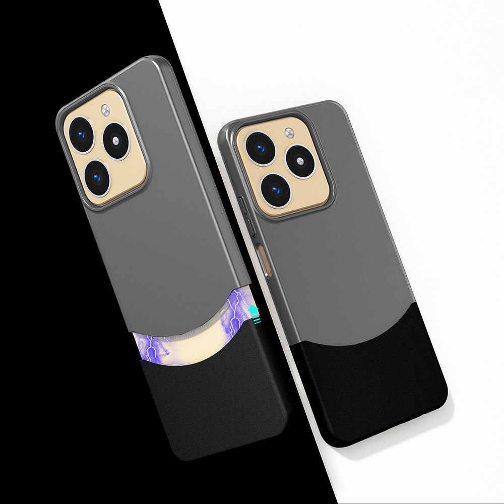 Realme C61 Kılıf Mıknatıslı Zore Duble Kapak-Siyah