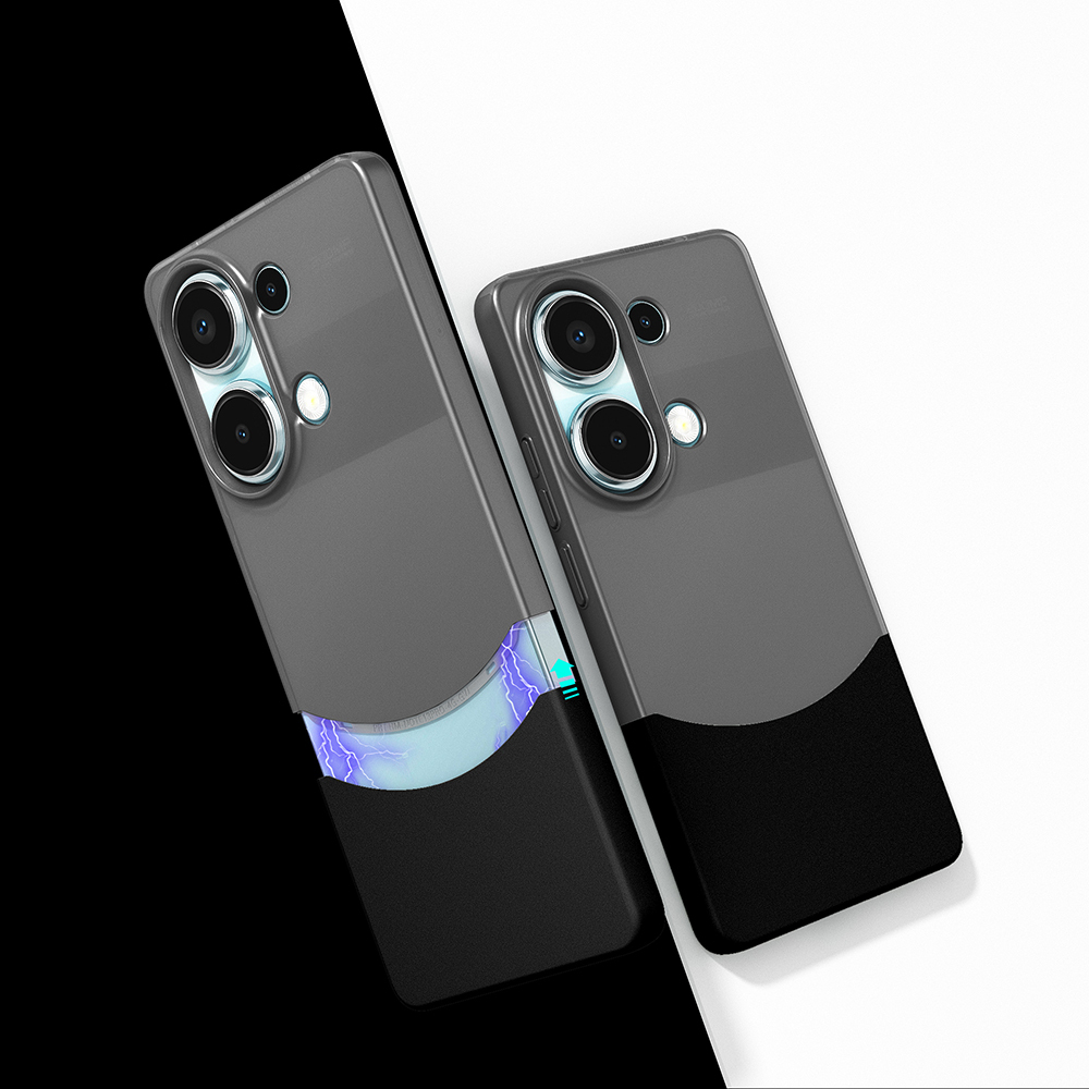 Xiaomi Uyumlu  Redmi Note 13 Pro 4G Kılıf Mıknatıslı Zore Duble Kapak-Siyah