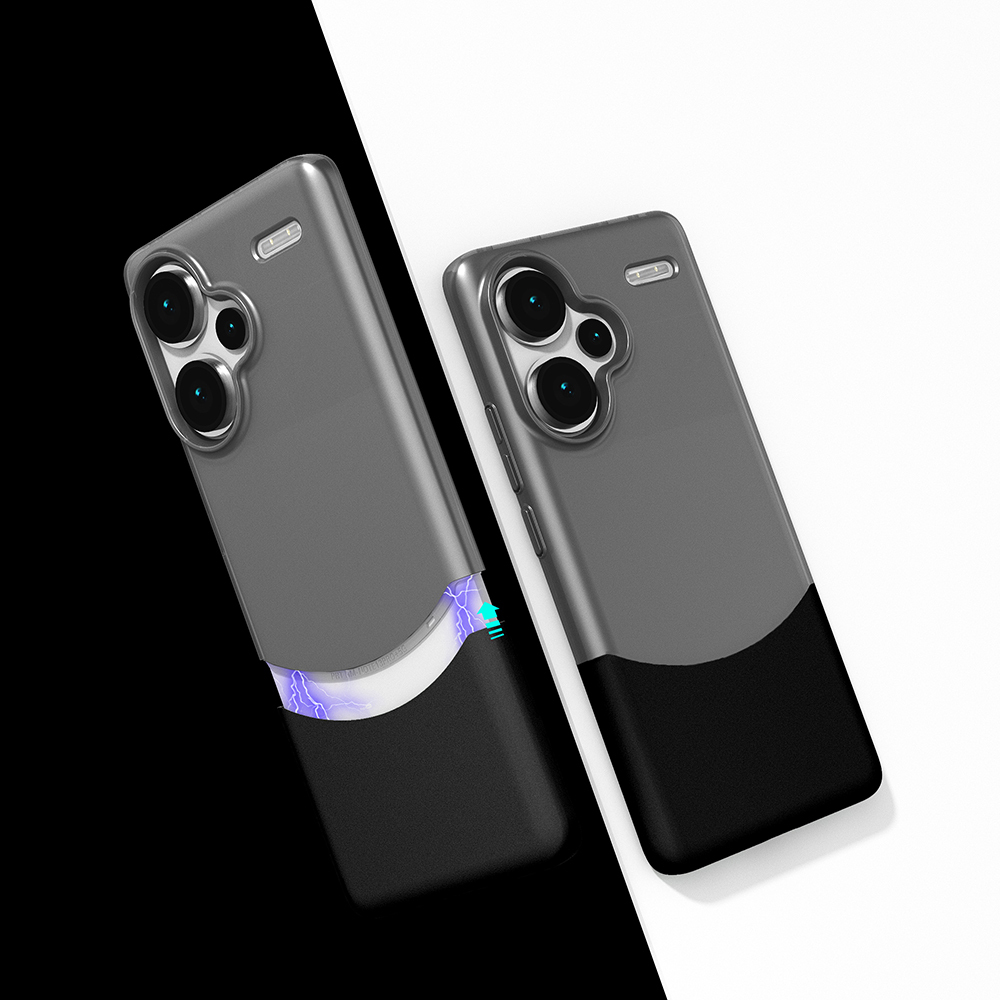 Xiaomi Uyumlu  Redmi Note 13 Pro Plus 5G Kılıf Mıknatıslı Zore Duble Kapak-Siyah