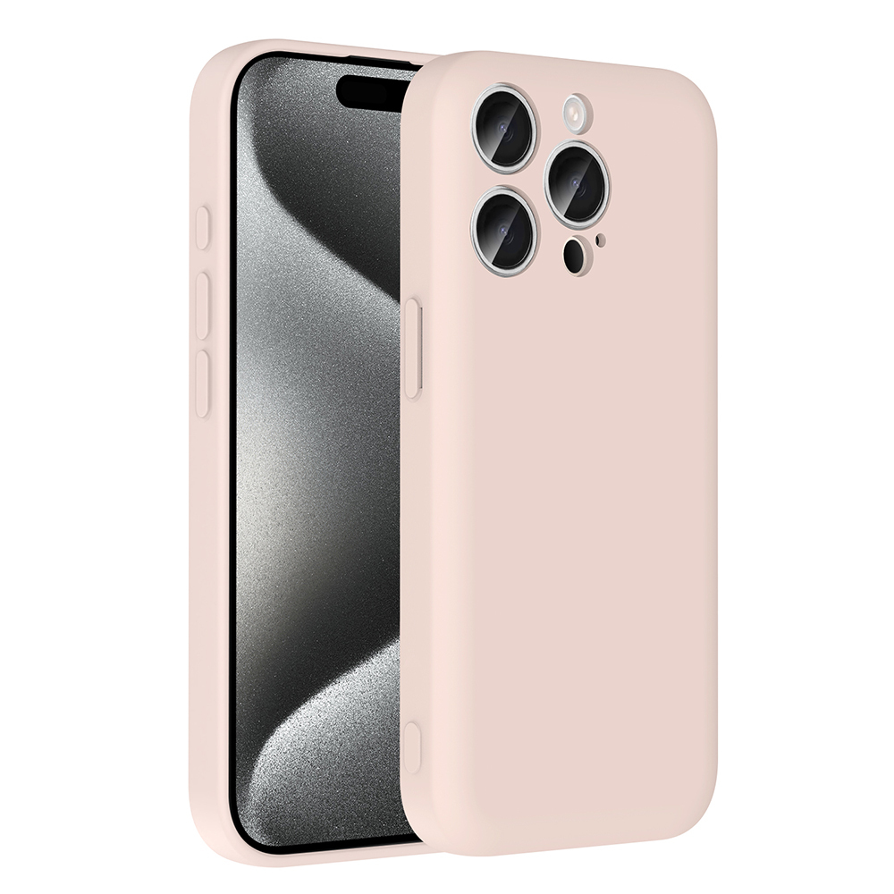 iPhone Uyumlu 15 Pro Max Kılıf Kamera Korumalı Kartlık Hazneli Zore Vitra Kapak-Pembe