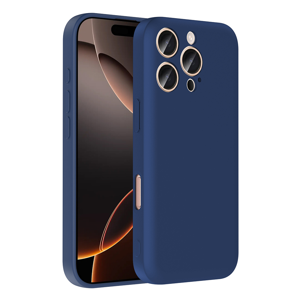 iPhone Uyumlu 16 Pro Max Kılıf Kamera Korumalı Kartlık Hazneli Zore Vitra Kapak-Lacivert