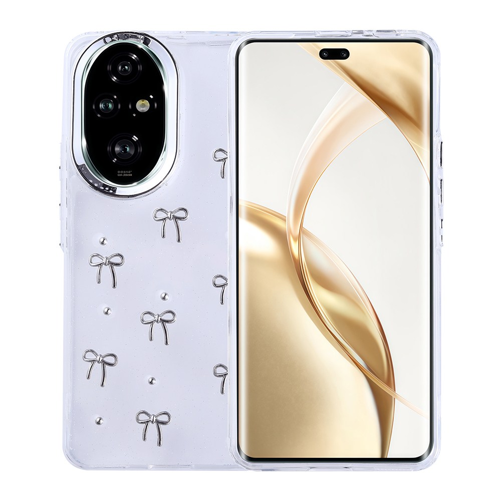 Honor 200 Pro Kılıf Airbag Tasarımlı Simli Şeffaf Zore Kutup Kapak