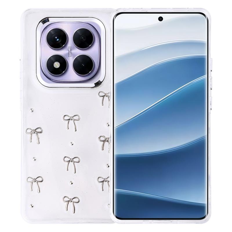 Xiaomi Uyumlu  Redmi Note 14 Pro Plus Kılıf Airbag Tasarımlı Simli Şeffaf Zore Kutup Kapak