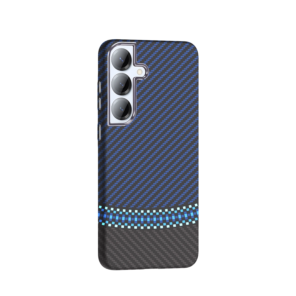 Galaxy Uyumlu S25 Kılıf M-safe Şarj Özellikli Karbon Fiber Görünümlü Zore Gros Kapak