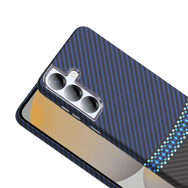 Galaxy Uyumlu S25 Kılıf M-safe Şarj Özellikli Karbon Fiber Görünümlü Zore Gros Kapak