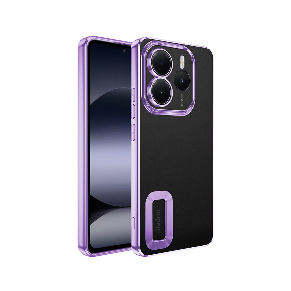 Xiaomi Uyumlu  Redmi Note 14 5G Kılıf Kamera Korumalı Logo Gösteren Zore Omega Kapak