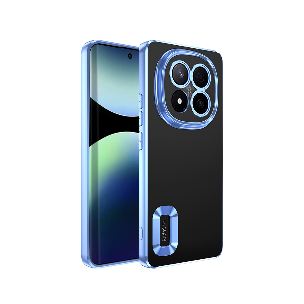 Xiaomi Uyumlu  Redmi Note 14 Pro Plus Kılıf Kamera Korumalı Logo Gösteren Zore Omega Kapak-Sierra mavi