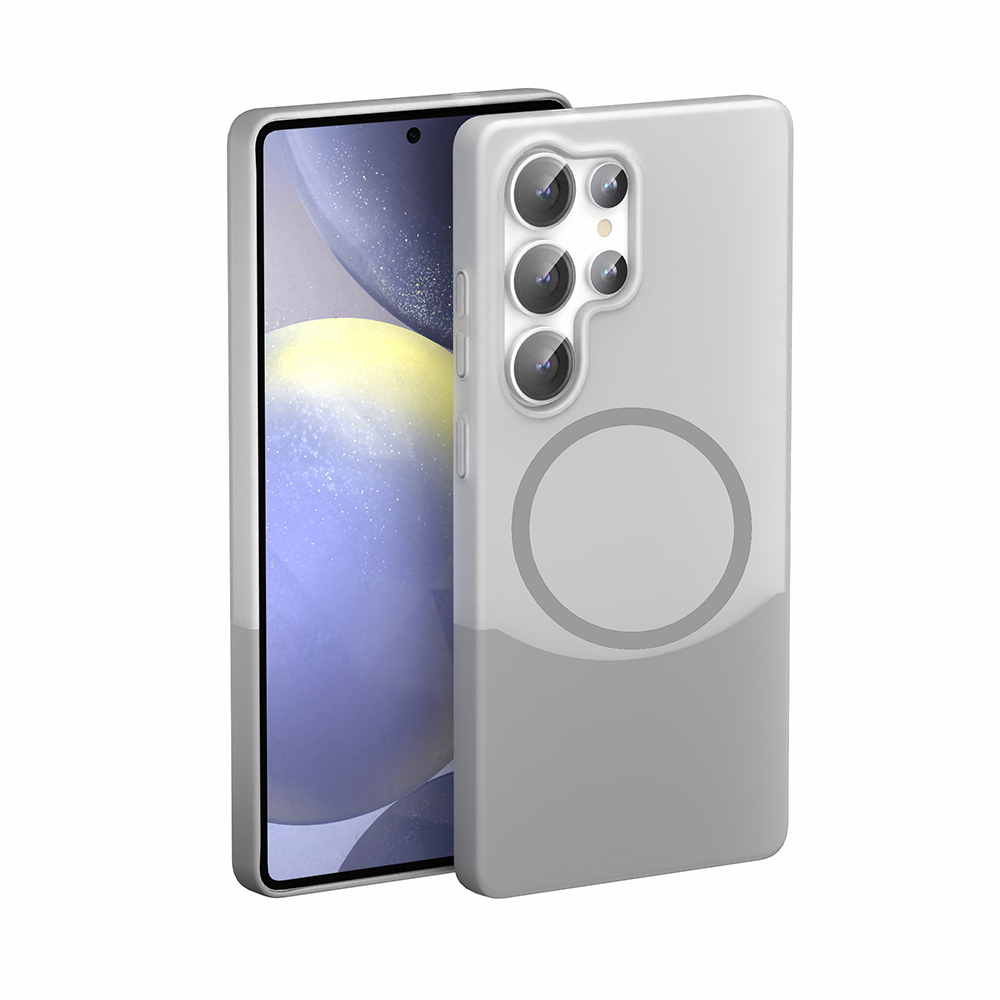 Galaxy Uyumlu S24 Ultra Kılıf M-Safe Şarj Özellikli Mıknatıslı Zore Duble Kapak