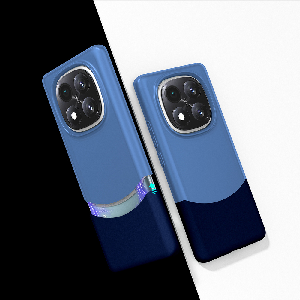Xiaomi Uyumlu  Redmi Note 14 Pro Plus Kılıf Mıknatıslı Zore Duble Kapak-Lacivert
