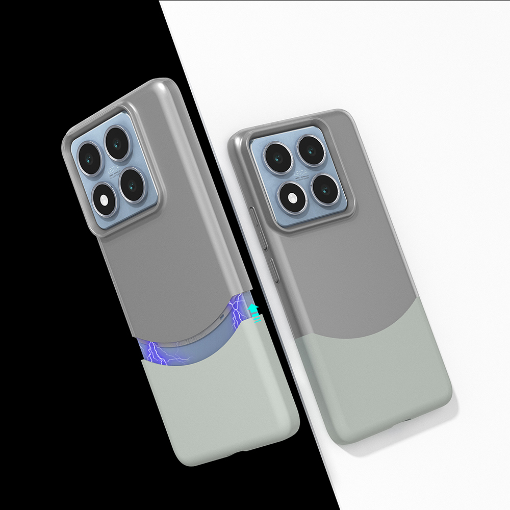 Xiaomi Uyumlu  14T Pro Kılıf Mıknatıslı Zore Duble Kapak-Gri