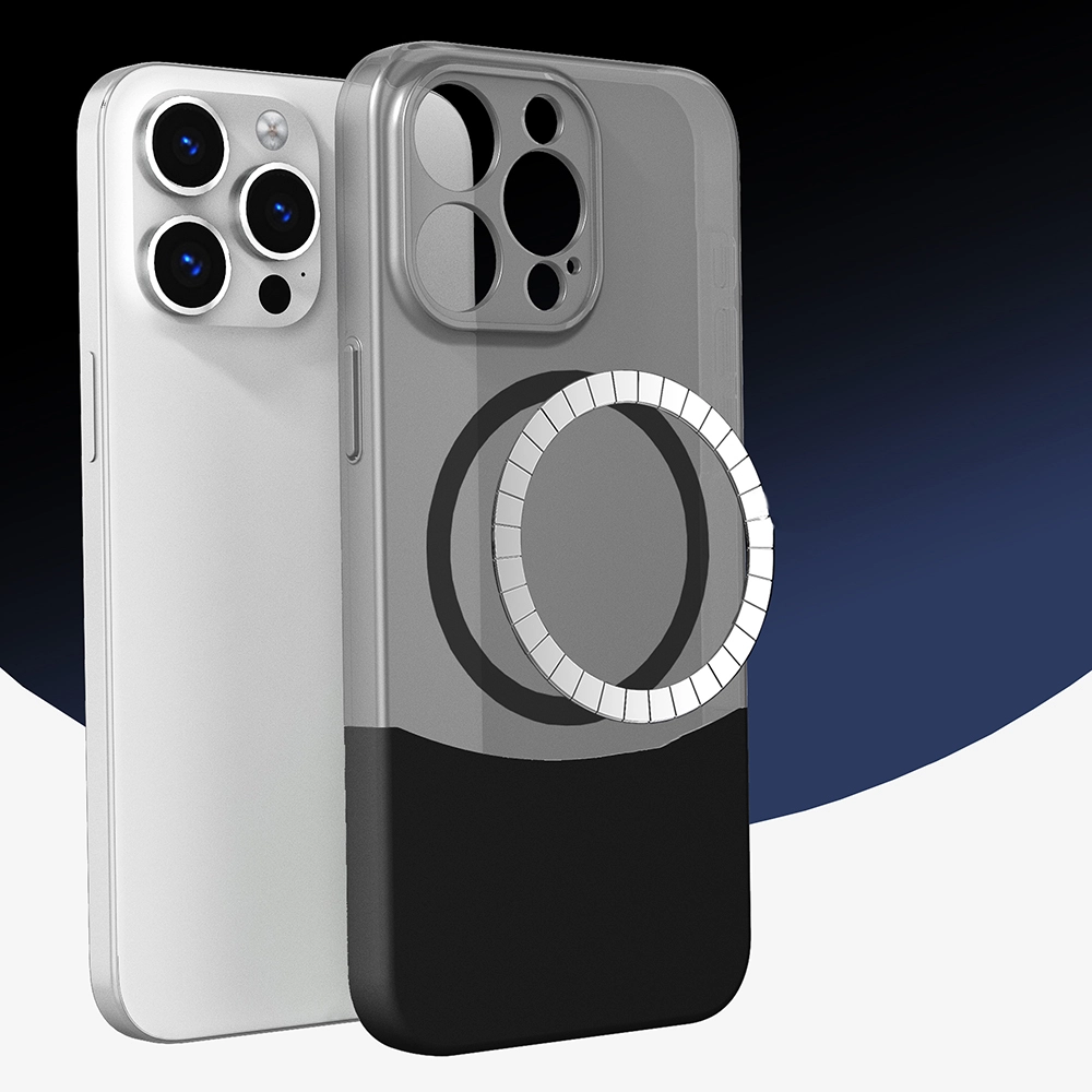 iPhone Uyumlu 15 Pro Kılıf M-Safe Şarj Özellikli Mıknatıslı Zore Duble Kapak