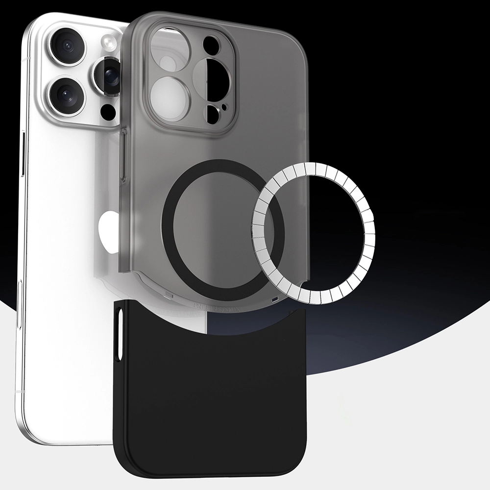 iPhone Uyumlu 16 Pro Kılıf M-Safe Şarj Özellikli Mıknatıslı Zore Duble Kapak