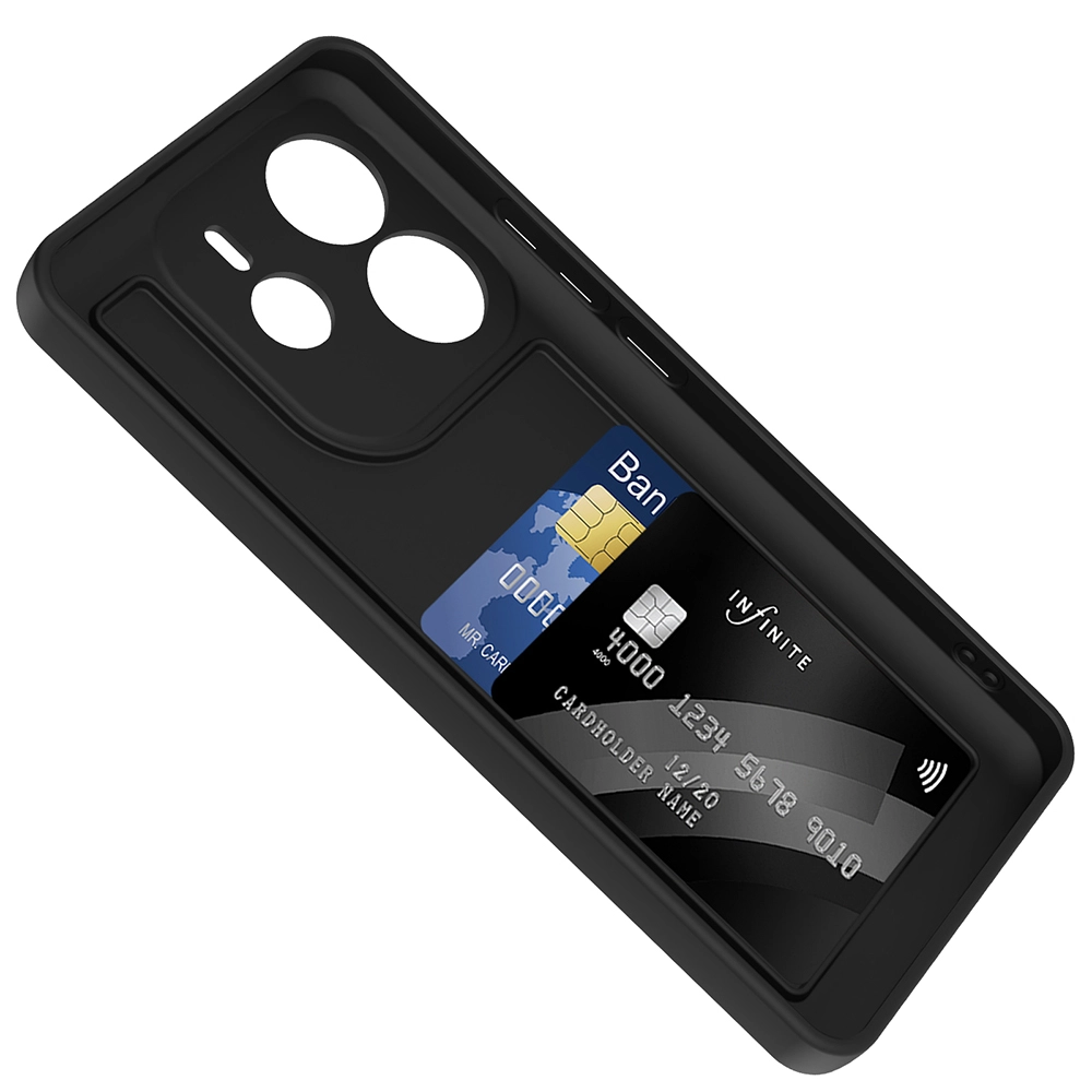 Xiaomi Uyumlu  Redmi Note 14 4G Kılıf Kamera Korumalı Kartlık Hazneli Zore Vitra Kapak