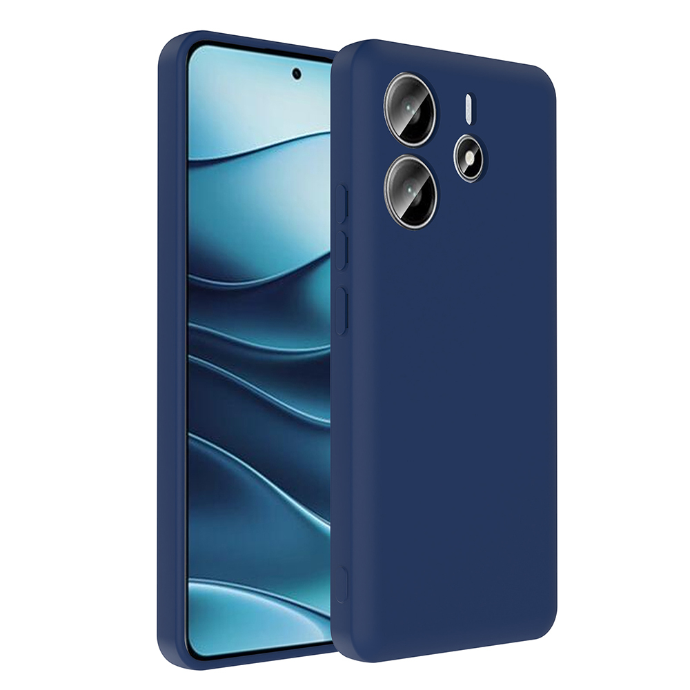 Xiaomi Uyumlu  Redmi Note 14 4G Kılıf Kamera Korumalı Kartlık Hazneli Zore Vitra Kapak-Lacivert