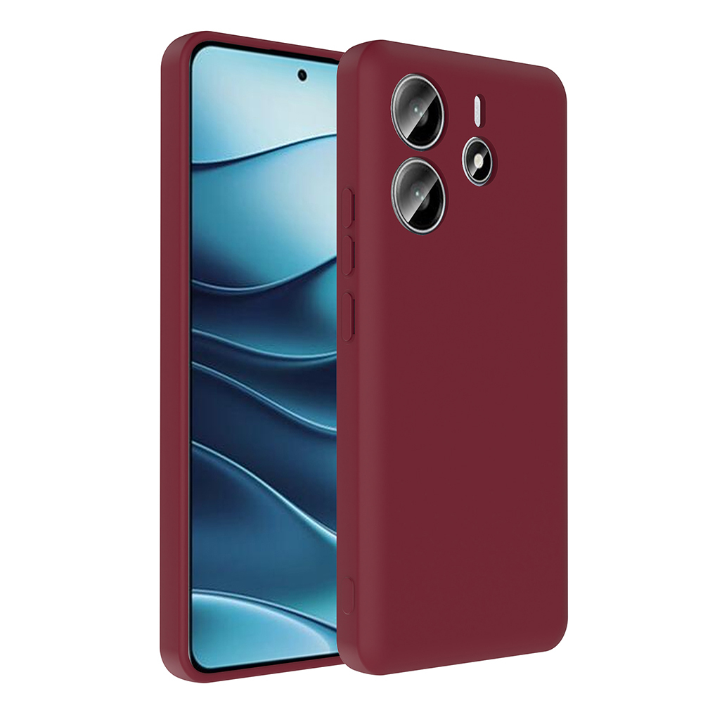 Xiaomi Uyumlu  Redmi Note 14 4G Kılıf Kamera Korumalı Kartlık Hazneli Zore Vitra Kapak-Mürdüm