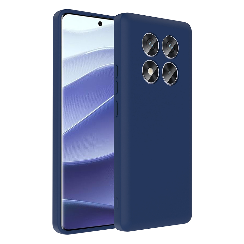 Xiaomi Uyumlu  Redmi Note 14 Pro 4G Kılıf Kamera Korumalı Kartlık Hazneli Zore Vitra Kapak-Lacivert