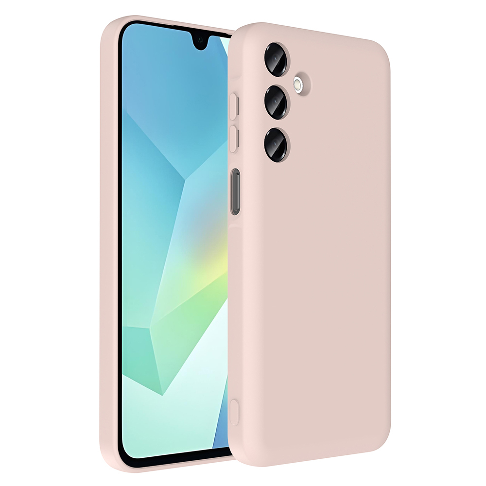 Galaxy Uyumlu A16 Kılıf Kamera Korumalı Kartlık Hazneli Zore Vitra Kapak-Pembe