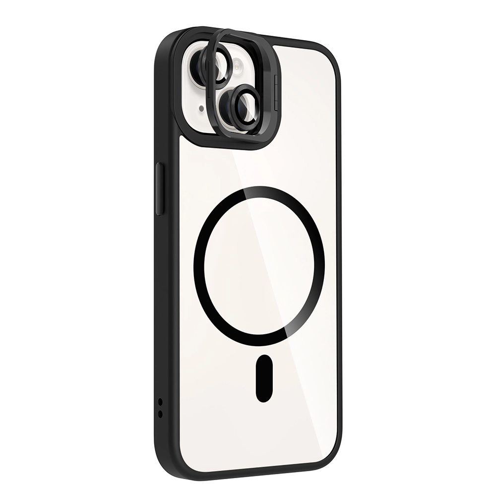 iPhone Uyumlu 13 Kılıf Standlı ve Kamera Lens Hediyeli M-Safe Şarj Özellikli Zore Etro Kapak