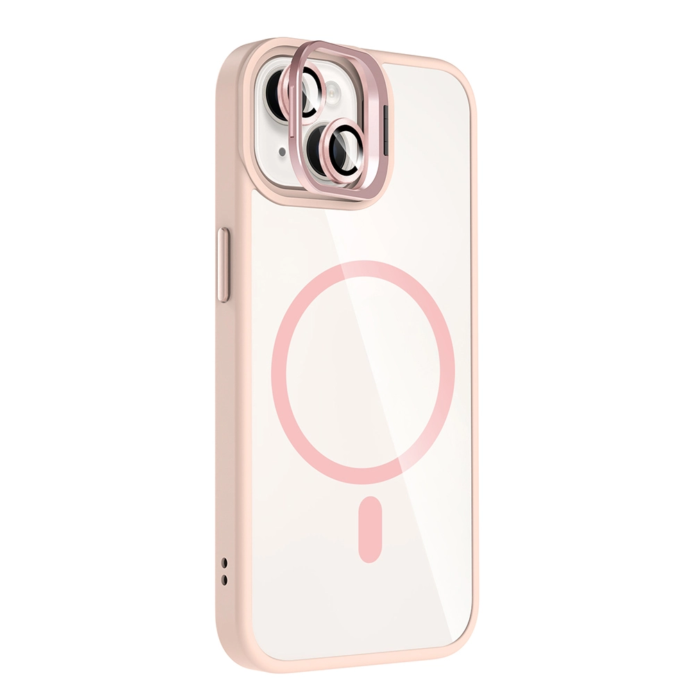 iPhone Uyumlu 13 Kılıf Standlı ve Kamera Lens Hediyeli M-Safe Şarj Özellikli Zore Etro Kapak