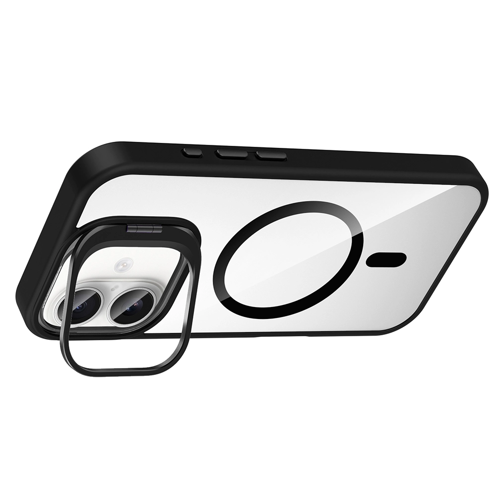 iPhone Uyumlu 16 Kılıf Standlı ve Kamera Lens Hediyeli M-Safe Şarj Özellikli Zore Etro Kapak