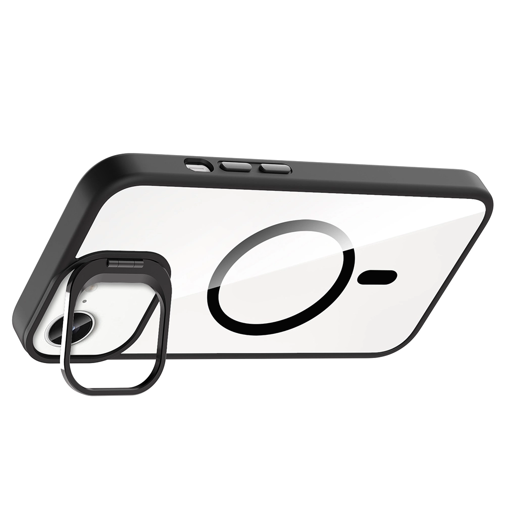 iPhone Uyumlu 16E Kılıf Standlı ve Kamera Lens Hediyeli M-Safe Şarj Özellikli Zore Etro Kapak
