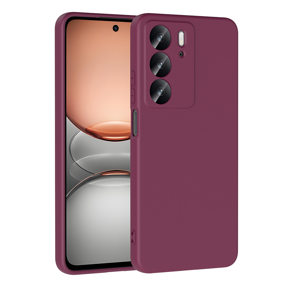 Realme C75 Kılıf Zore Mara Lansman Kapak-Koyu mor