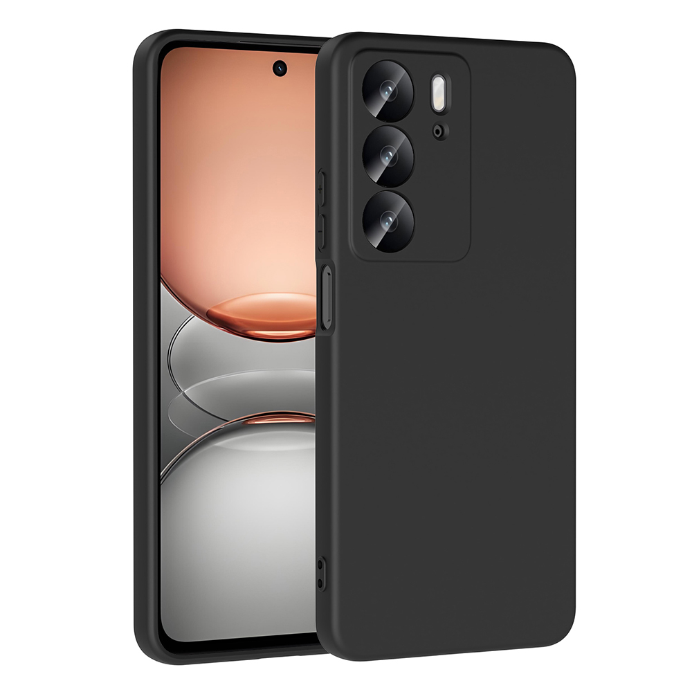 Realme C75 Kılıf Zore Mara Lansman Kapak-Siyah