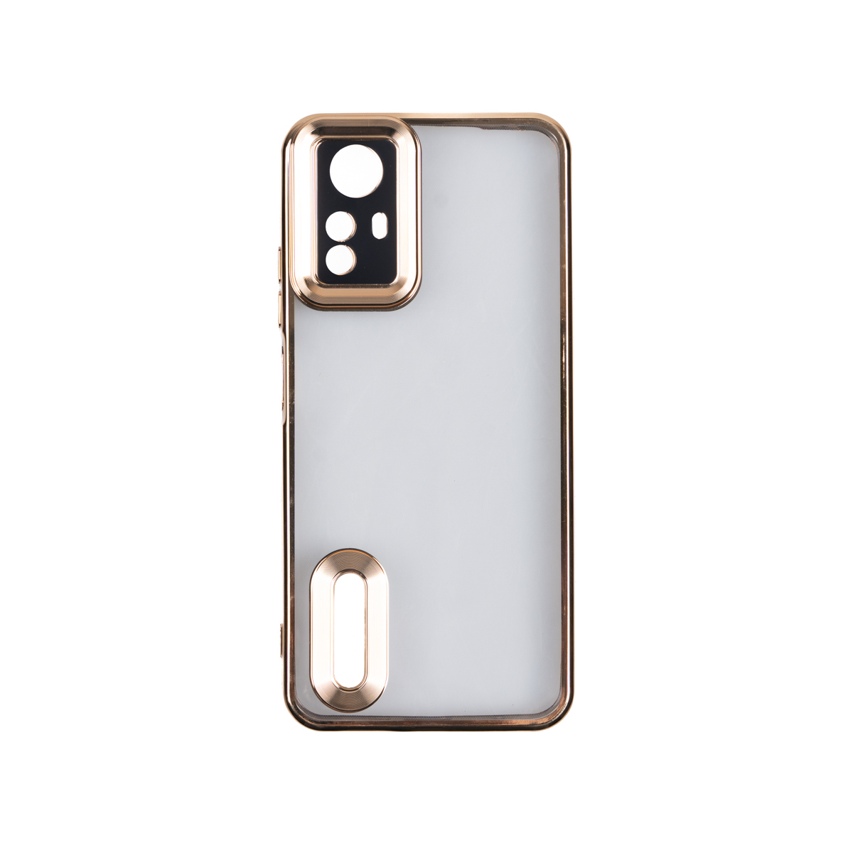 Xiaomi Uyumlu  Redmi Note 12S Kılıf Kamera Korumalı Logo Gösteren Zore Omega Kapak-Gold