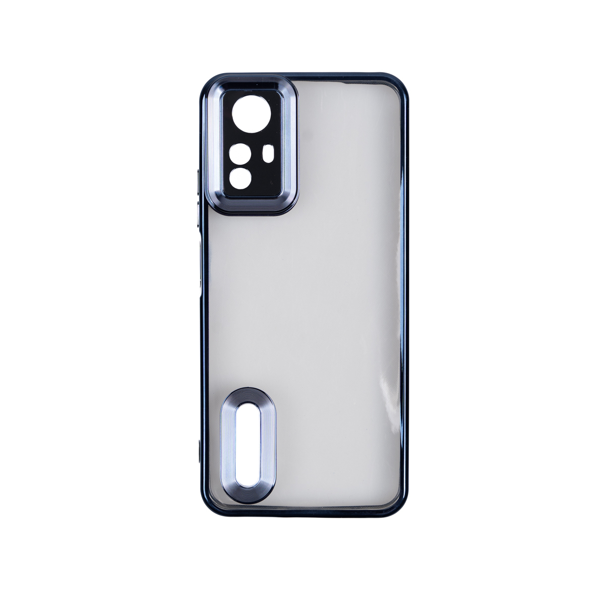 Xiaomi Uyumlu  Redmi Note 12S Kılıf Kamera Korumalı Logo Gösteren Zore Omega Kapak-Lacivert