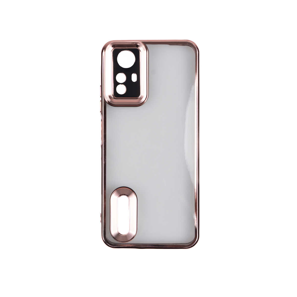 Xiaomi Uyumlu  Redmi Note 12S Kılıf Kamera Korumalı Logo Gösteren Zore Omega Kapak-Rose gold
