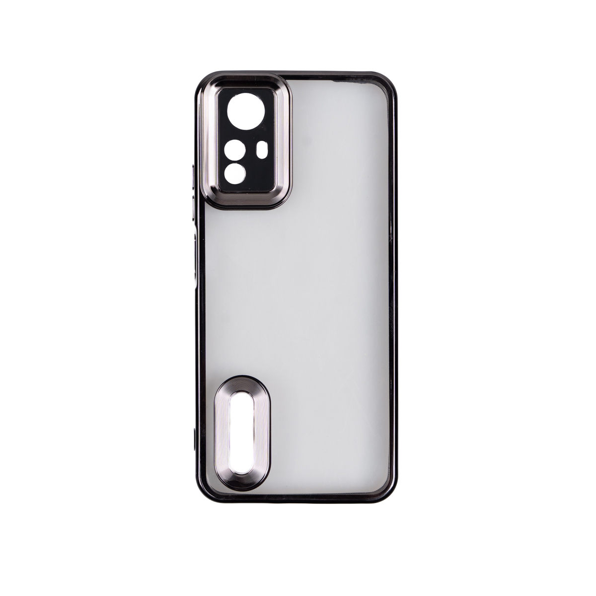 Xiaomi Uyumlu  Redmi Note 12S Kılıf Kamera Korumalı Logo Gösteren Zore Omega Kapak-Siyah