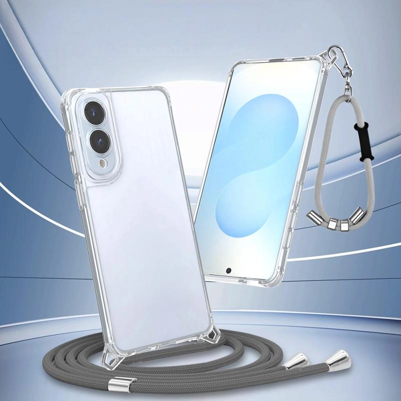 Galaxy Uyumlu S25 Edge Kılıf Airbagli Takılabilir Askı Aparatlı Zore Snap Silikon Kapak