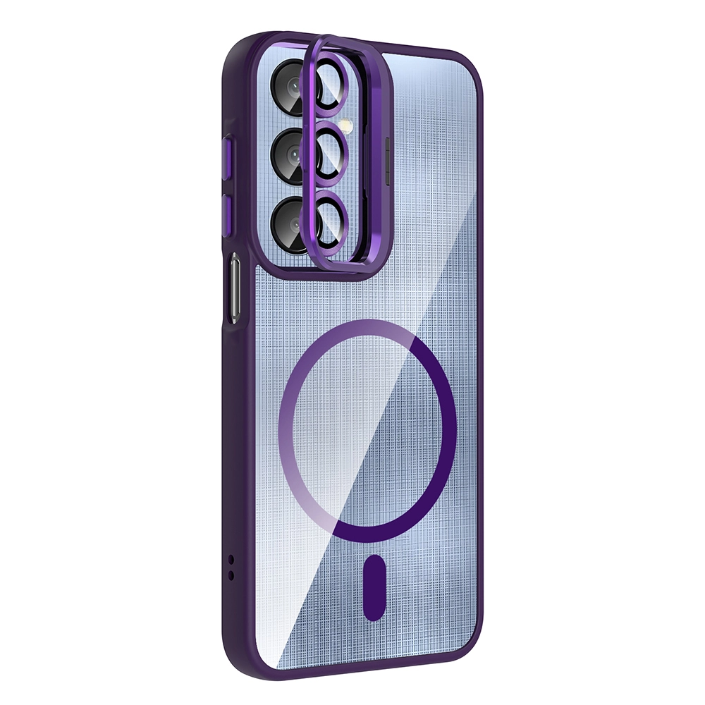 Galaxy Uyumlu A36 Kılıf Standlı ve Kamera Lens Hediyeli Zore Etro Kapak