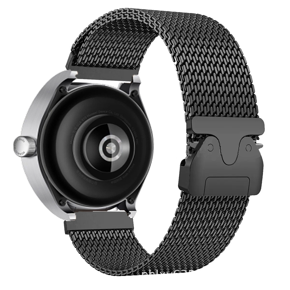 Xiaomi Uyumlu  Amazfit GTR 47mm Zore KRD-100 22mm Titanyum Hasır Kordon-Siyah-titanyum