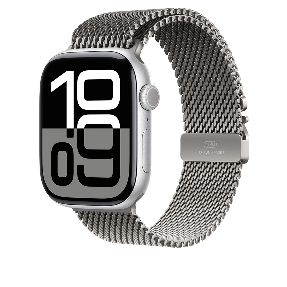 Watch 7 45mm Zore KRD-100 Titanyum Hasır Kordon-Titanyum-gümüş