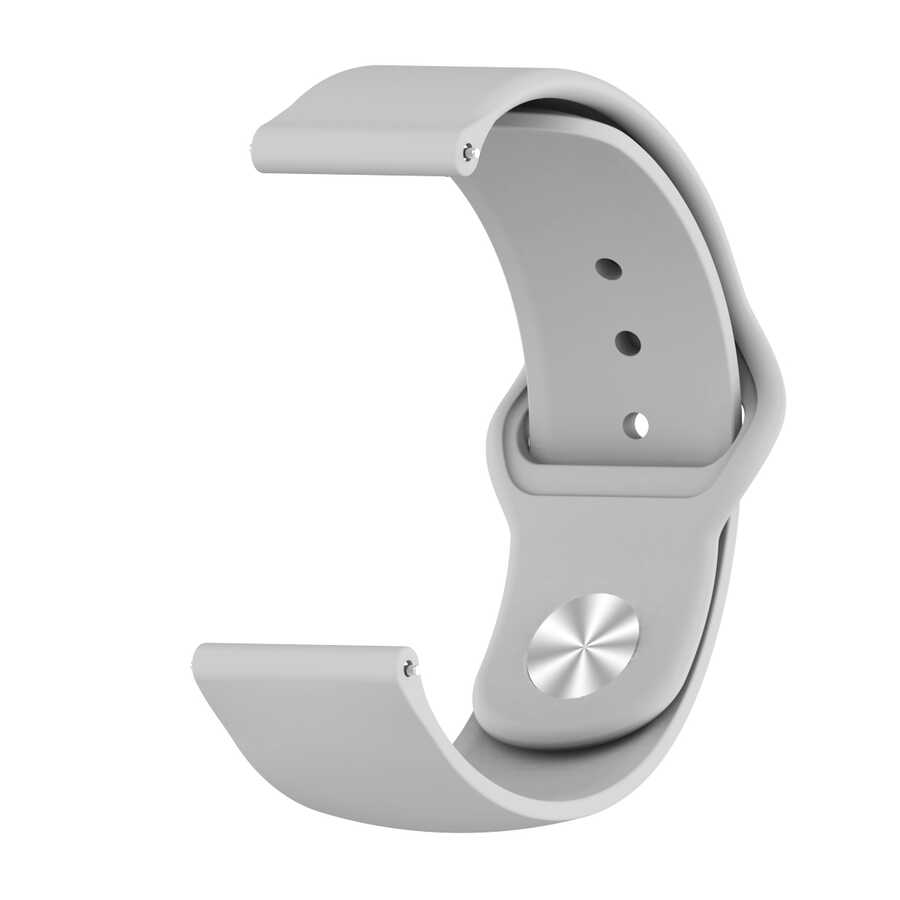 Xiaomi Uyumlu  Redmi Watch 5 Active KRD-11 22mm Silikon Kordon-Gri