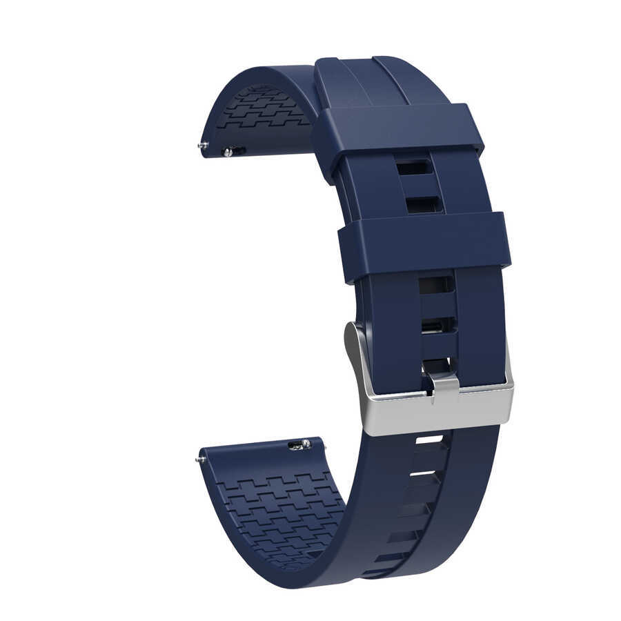 Xiaomi Uyumlu  Redmi Watch 5 Active KRD-23 22mm Silikon Kordon-Lacivert