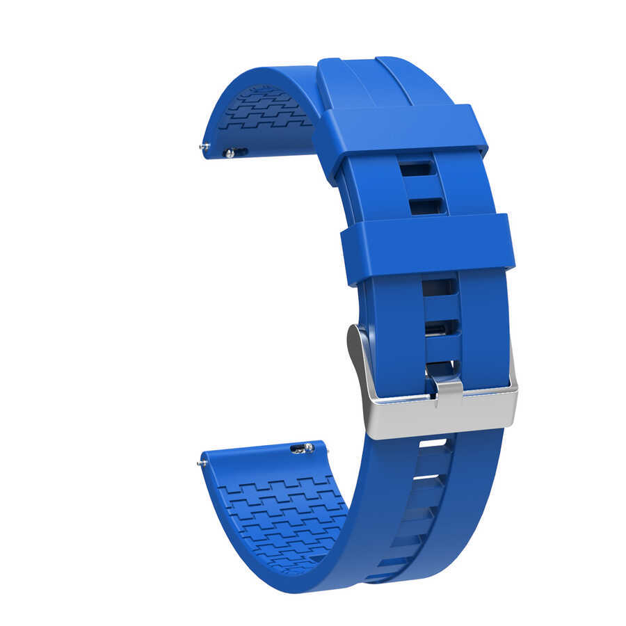 Xiaomi Uyumlu  Redmi Watch 5 Active KRD-23 22mm Silikon Kordon-Saks mavi