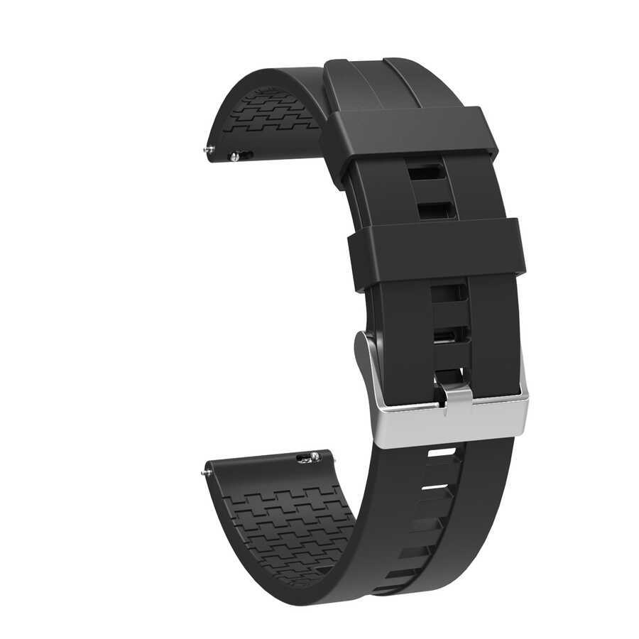 Xiaomi Uyumlu  Redmi Watch 5 Active KRD-23 22mm Silikon Kordon-Siyah