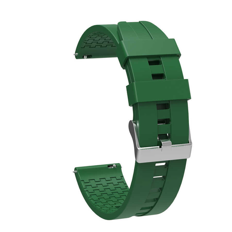 Xiaomi Uyumlu  Redmi Watch 5 Active KRD-23 22mm Silikon Kordon-Yeşil