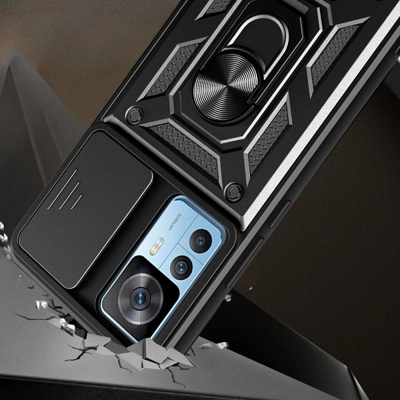 Xiaomi Uyumlu  Mi 12T Pro Kılıf Magnetik Standlı Kamera Korumalı Zore Sürgülü Vega Kapak