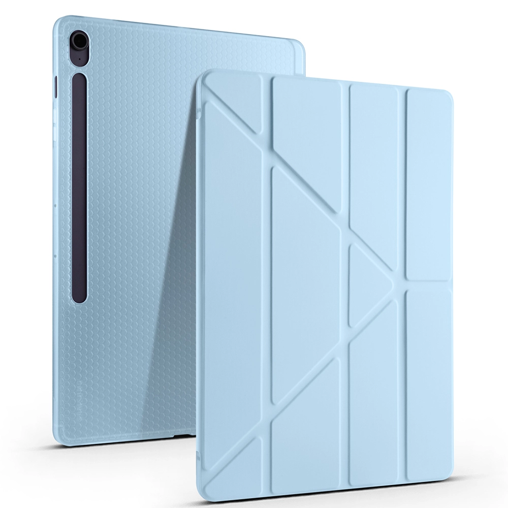 Galaxy Uyumlu Tab S10 FE Plus Kılıf Zore Tri Folding Kalem Bölmeli Standlı Kılıf