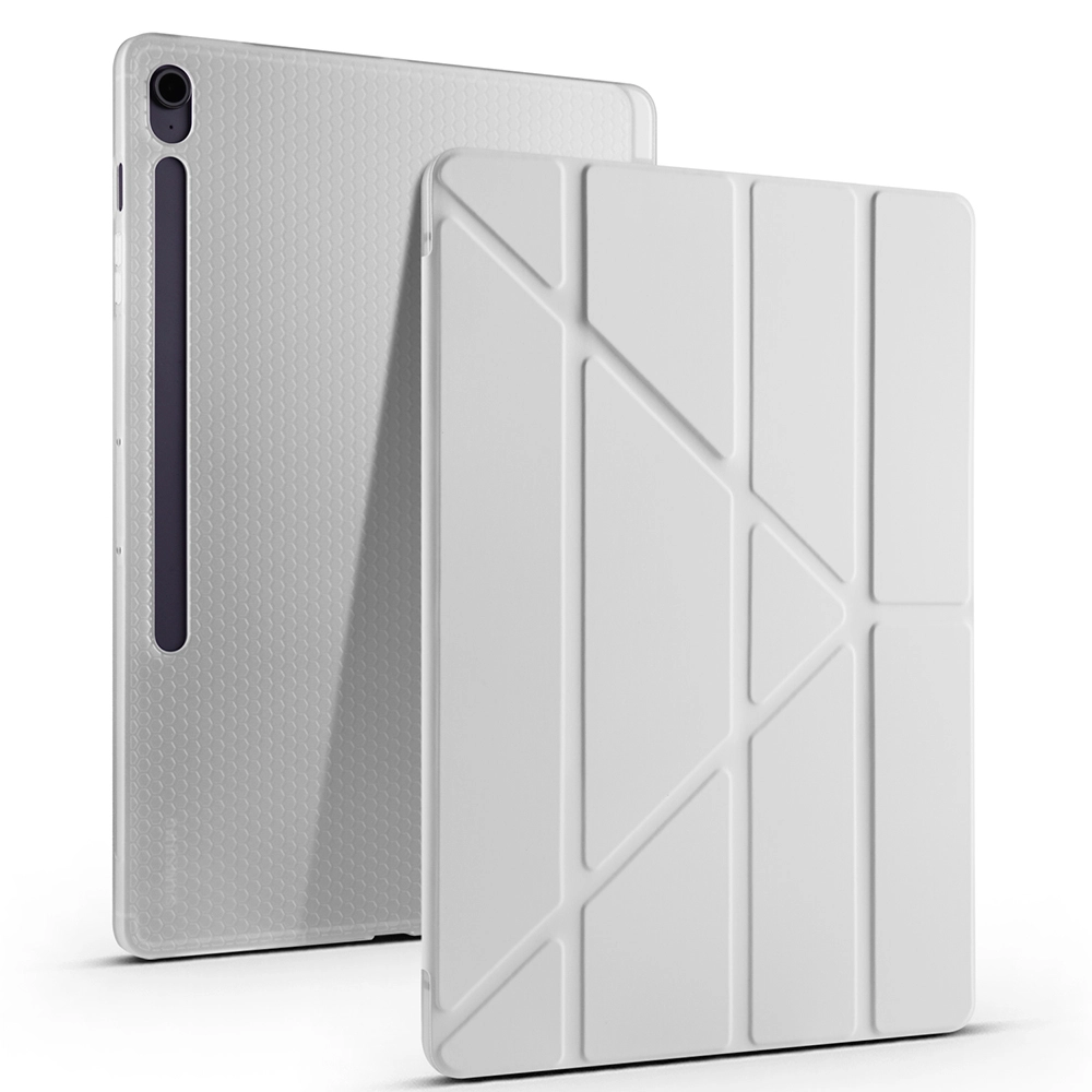 Galaxy Uyumlu Tab S10 FE Plus Kılıf Zore Tri Folding Kalem Bölmeli Standlı Kılıf