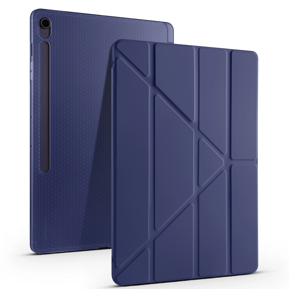 Galaxy Uyumlu Tab S10 FE Plus Kılıf Zore Tri Folding Kalem Bölmeli Standlı Kılıf